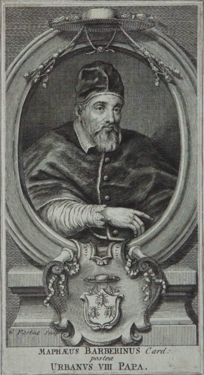 Print - Maphaeus Barberinus Card: Postea Urbanus VIII Papa. - Vertue